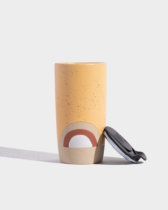 Stoneware Insulated Travel Mug – 10 oz. Ceramic Comfort