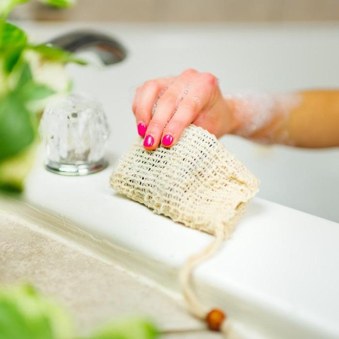 Sisal Soap Saver Bag | Natural Exfoliating Soap Pouch | Plastic-Free Bath Accessory