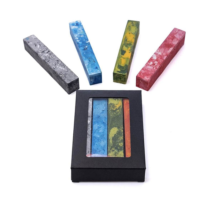 Handmade Marbled Beeswax Crayons | Limited Edition Non-Toxic Art Set | Eco-Friendly Natural Crayons