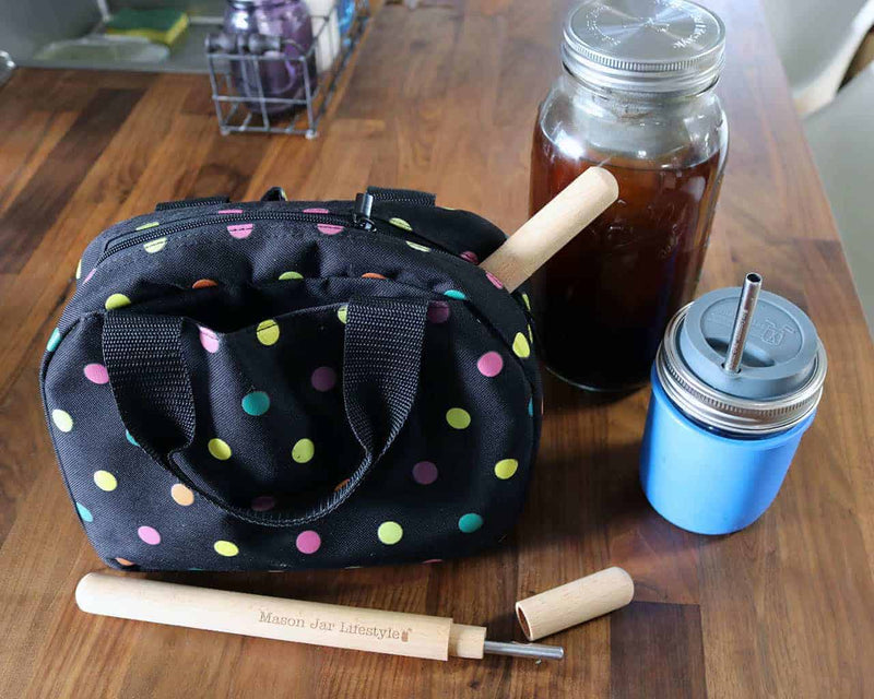 Wood Reusable Straw Carrying Case