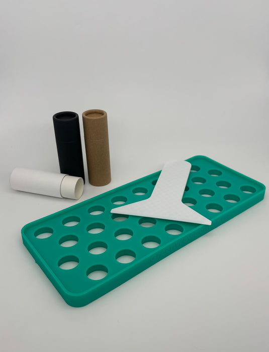Reusable Silicone Filling Trays for Paperboard Push-Up Lip Balm Tubes