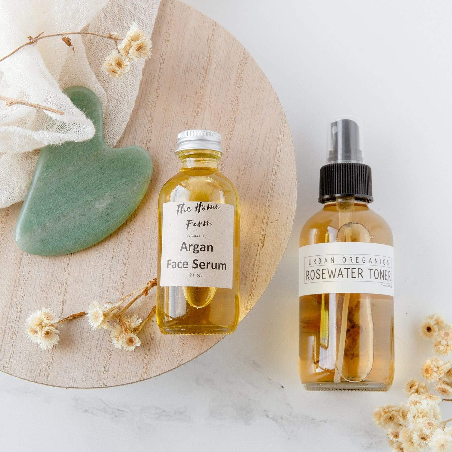 Gua Sha Facial Tool – Jade or Rose Quartz | Natural, Plastic-Free &amp; Skincare