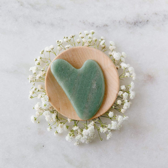 Gua Sha Facial Tool – Jade or Rose Quartz | Natural, Plastic-Free & Skincare