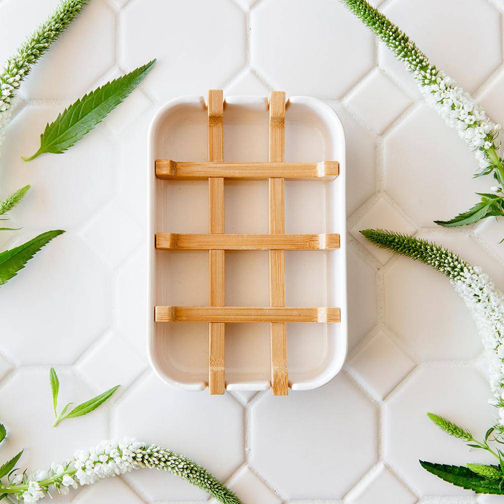 Bamboo Soap Dish – Plastic-Free, Compostable & Zero Waste | Eco-Friendly Bathroom Accessory