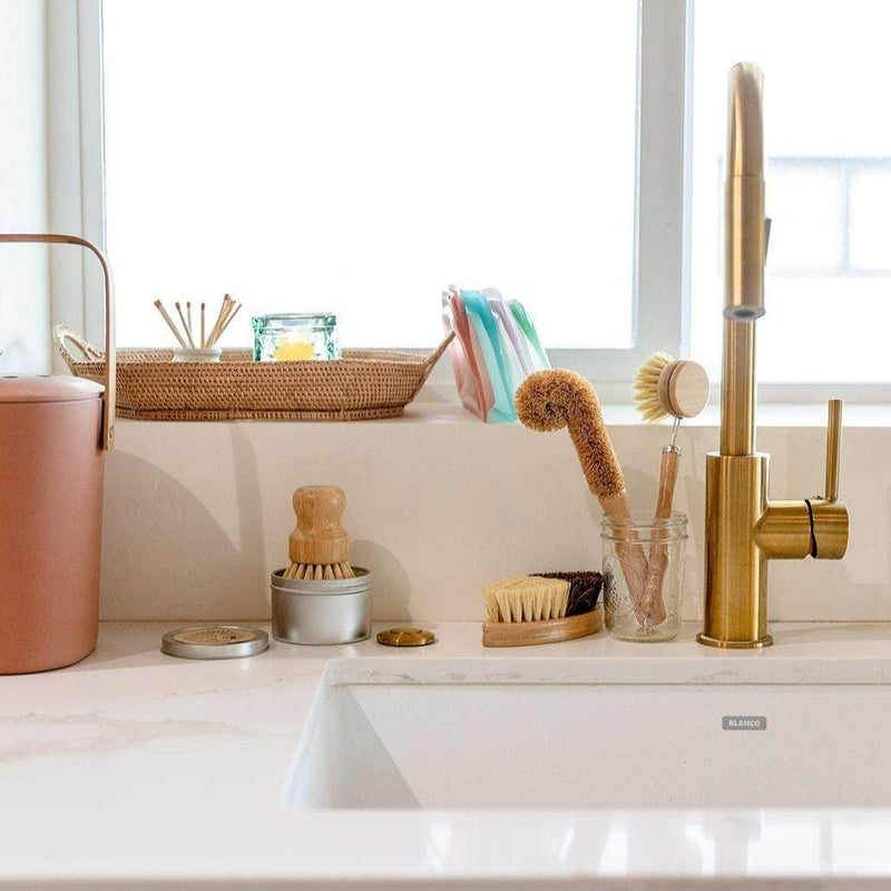 Dish Brush Kit – 5-Piece Bamboo & Plant Fiber Cleaning Set | Plastic-Free, Compostable & Eco-Friendly Kitchen Essentials