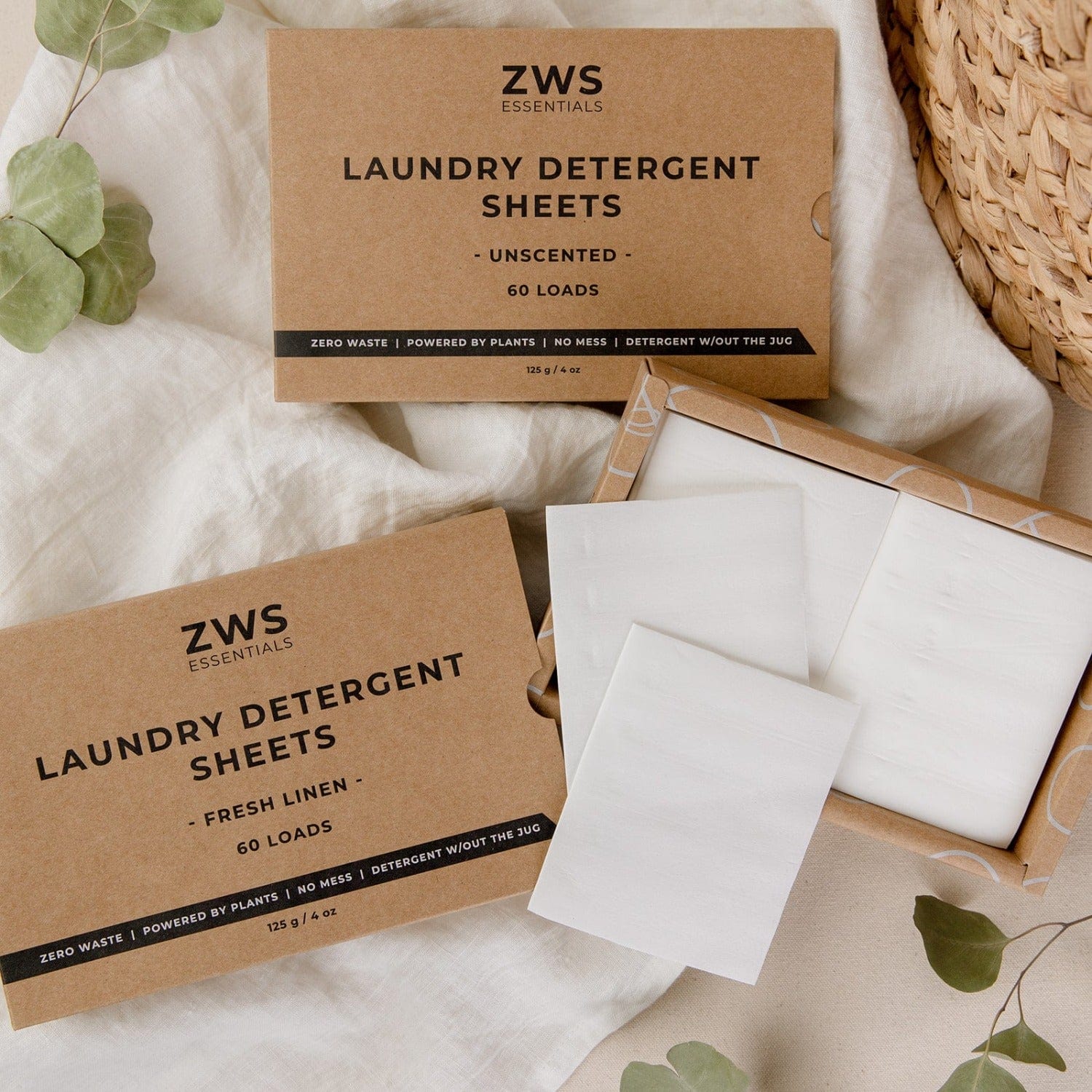 Laundry Detergent Sheets – Plastic-Free &amp; Plant-Based | 60 Loads, Vegan &amp; Hypoallergenic Laundry Strips