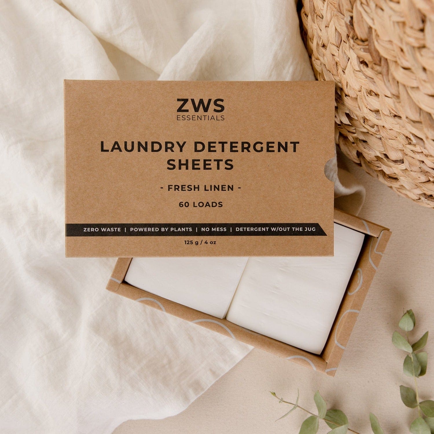 Laundry Detergent Sheets – Plastic-Free &amp; Plant-Based | 60 Loads, Vegan &amp; Hypoallergenic Laundry Strips