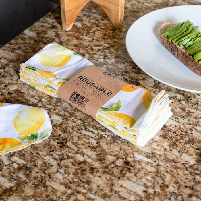 Reusable Paper Towels – Organic Cotton Flannel Towels | Washable, Plastic-Free & Kitchen Roll