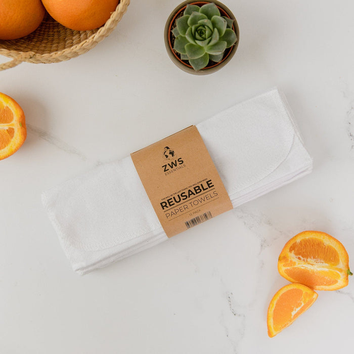 Reusable Paper Towels – Organic Cotton Flannel Towels | Washable, Plastic-Free & Kitchen Roll