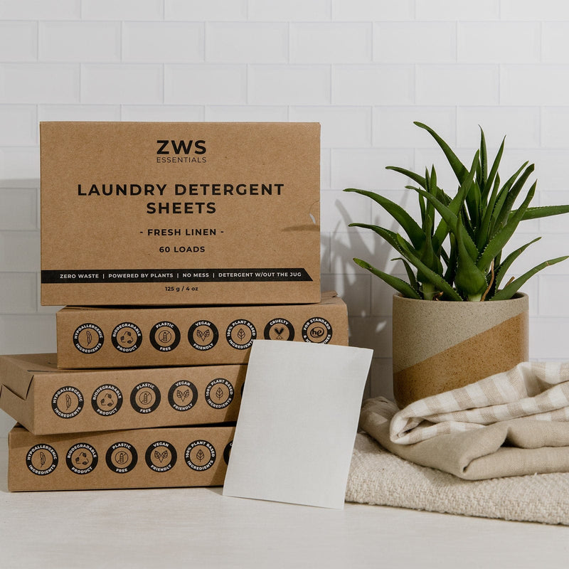 Laundry Detergent Mini Kit – Laundry Sheets (2 or 4 Boxes) | Plastic-Free, Vegan, Eco-Friendly Detergent