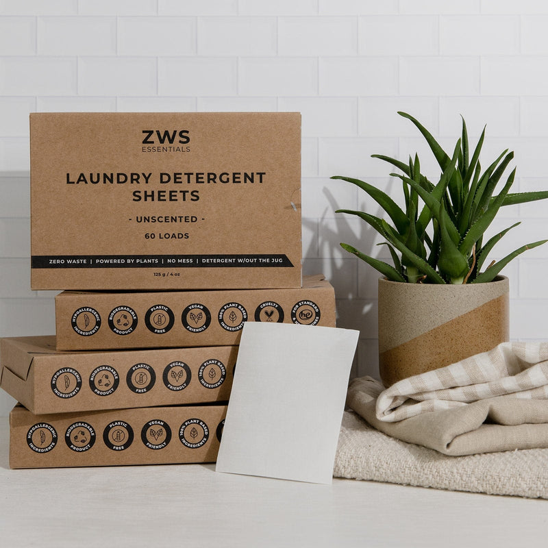 Laundry Detergent Mini Kit – Laundry Sheets (2 or 4 Boxes) | Plastic-Free, Vegan, Eco-Friendly Detergent