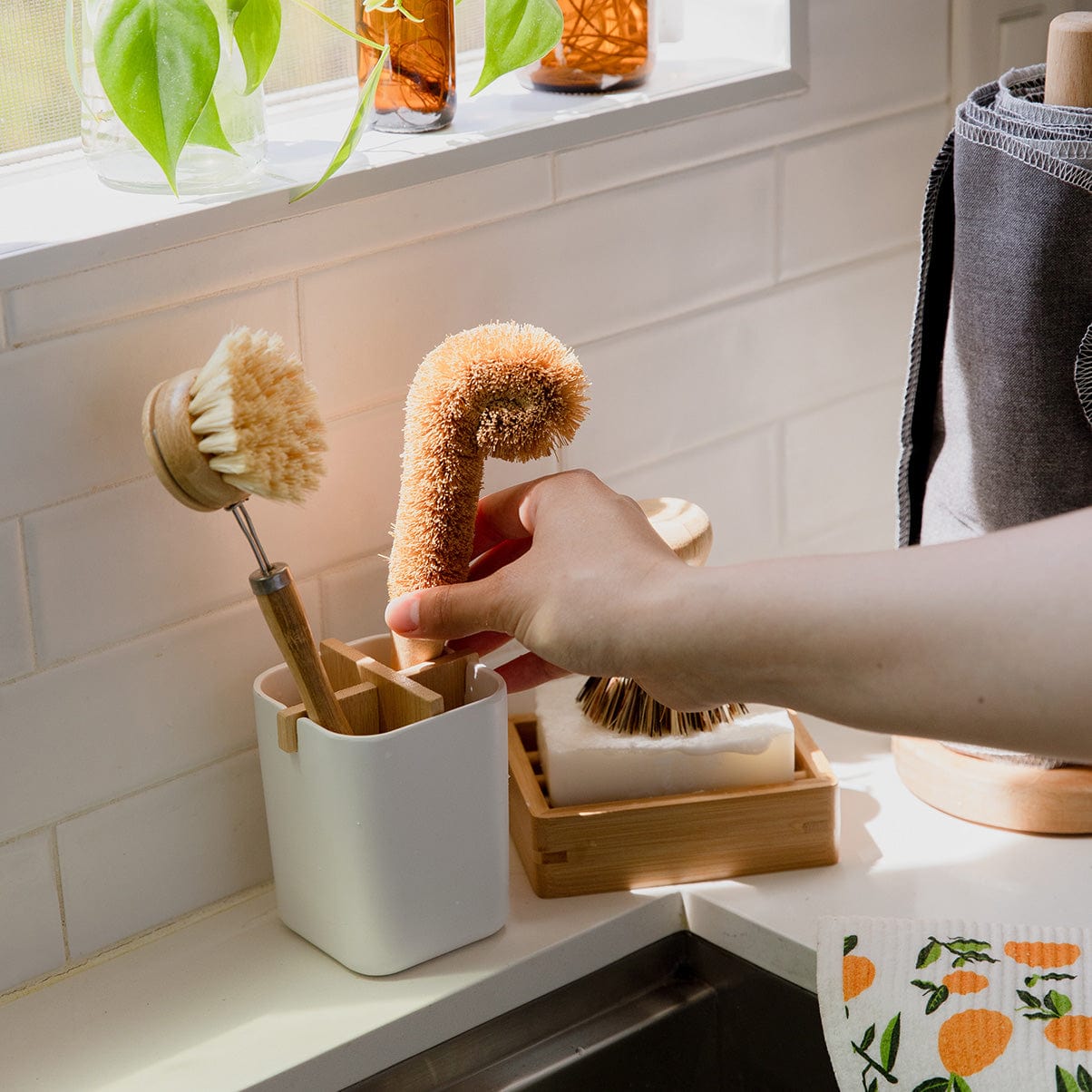 Bottle Cleaning Brush – Bamboo Handle &amp; Coconut Fiber Bristles | Plastic-Free, Compostable &amp; Bottle Scrubber