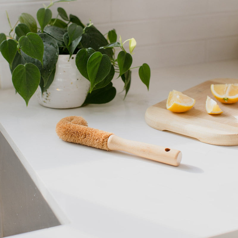 Bottle Cleaning Brush – Bamboo Handle & Coconut Fiber Bristles | Plastic-Free, Compostable & Bottle Scrubber