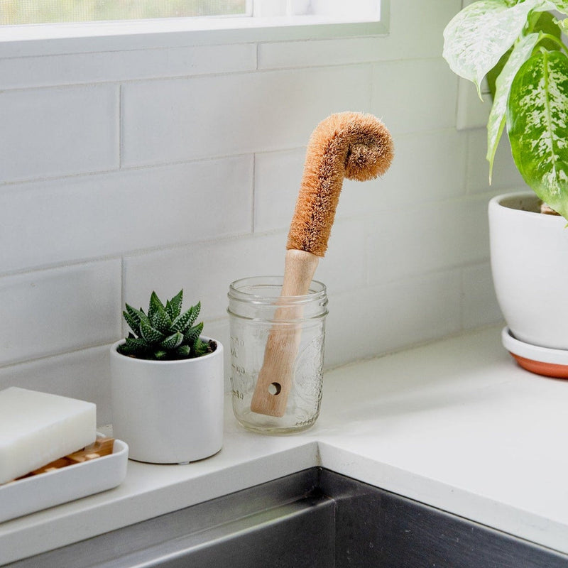 Bottle Cleaning Brush – Bamboo Handle & Coconut Fiber Bristles | Plastic-Free, Compostable & Bottle Scrubber