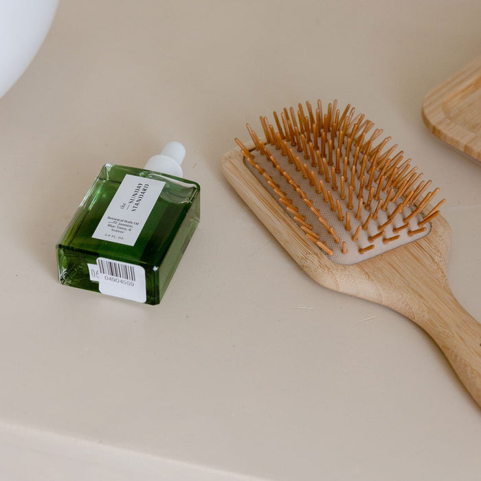 Bamboo Hair Brush – 100% Bamboo, Plastic-Free, Compostable | Eco-Friendly Paddle Hair Brush