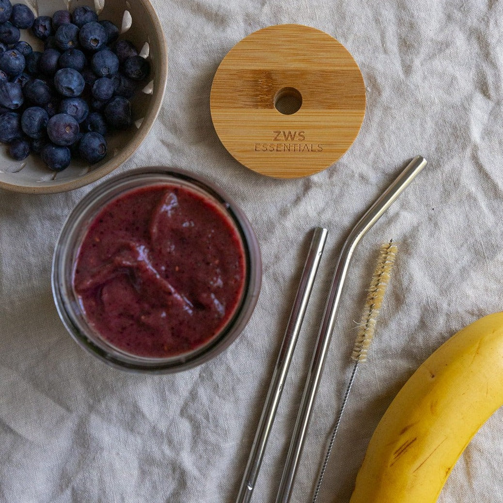 Bamboo Mason Jar Lid – Reusable Snap-On Lid with Straw Hole | Plastic-Free, Sustainable &amp; Drinkware