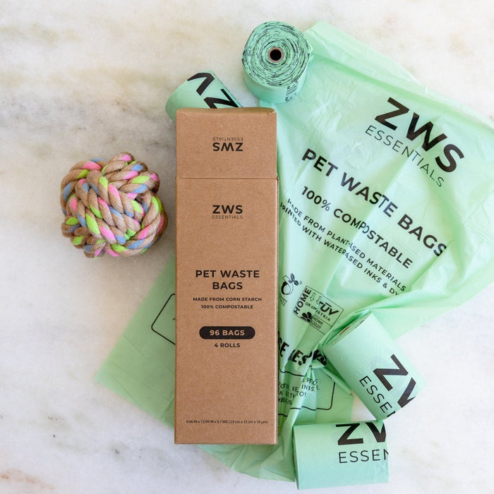 Compostable Pet Waste Bags – Plastic-Free & Biodegradable | Certified Home & Commercially Compostable Dog Poop Bags