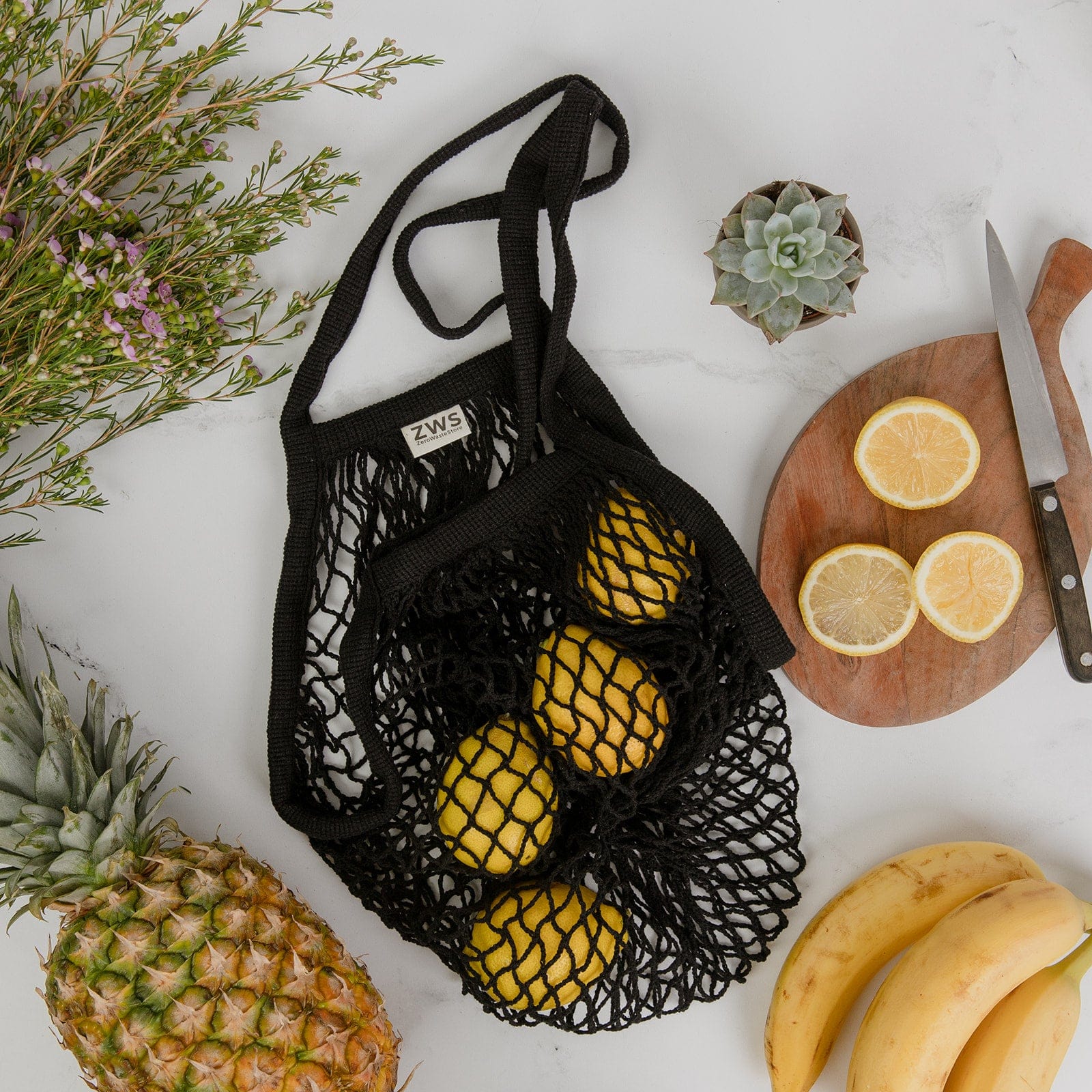 Organic Cotton String Bag – Reusable Mesh Tote | Plastic-Free &amp; GOTS Certified