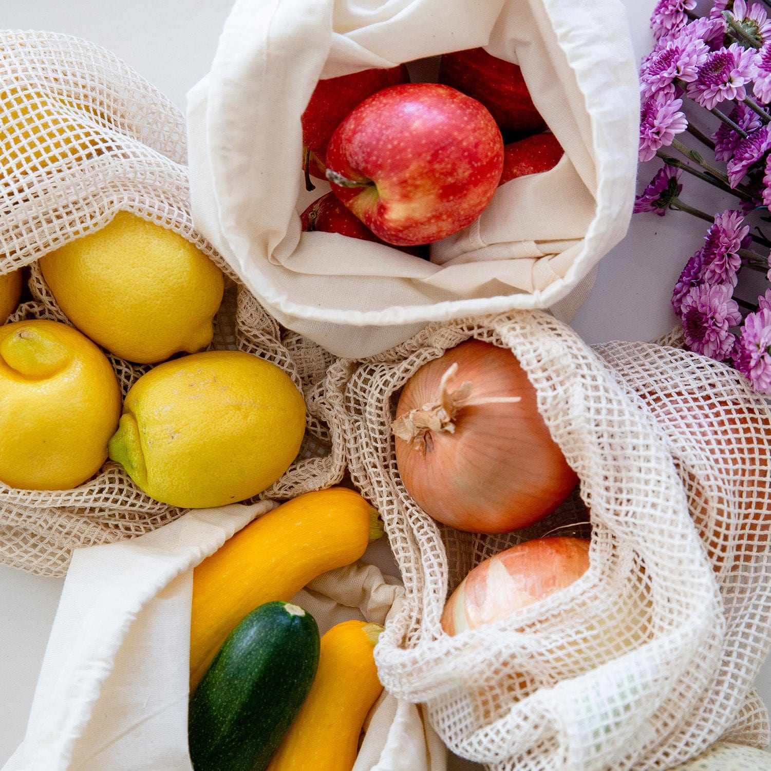 Muslin Produce Bag – Organic Cotton | Reusable, Washable &amp; Grocery Storage