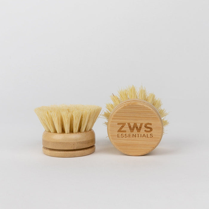 Long Handle Dish Brush – Bamboo & Agave Fiber | Replaceable Head, Plastic-Free & Compostable Kitchen Scrubber
