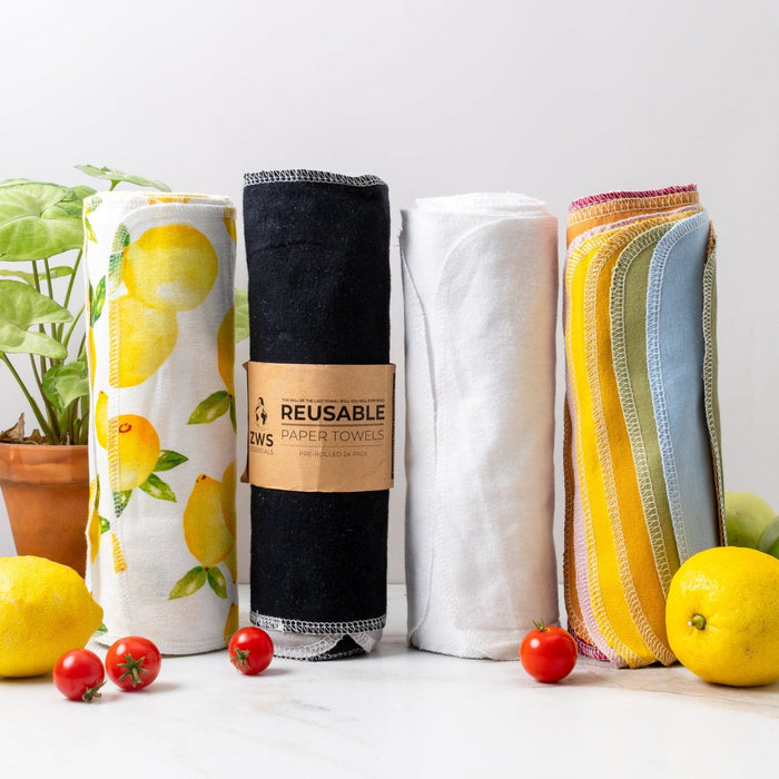Reusable Paper Towels – Organic Cotton Flannel Towels | Washable, Plastic-Free & Kitchen Roll