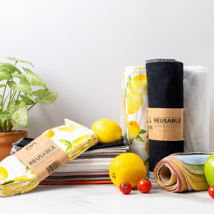Reusable Paper Towels – Organic Cotton Flannel Towels | Washable, Plastic-Free & Kitchen Roll