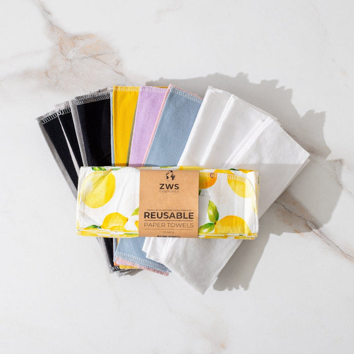 Reusable Paper Towels – Organic Cotton Flannel Towels | Washable, Plastic-Free & Kitchen Roll