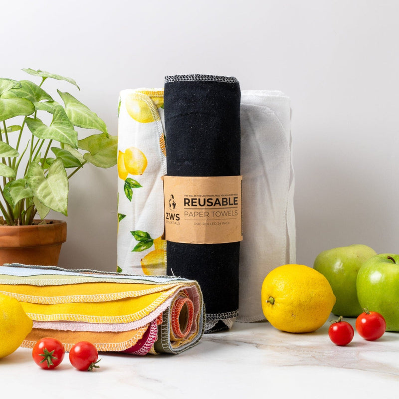 Reusable Paper Towels – Organic Cotton Flannel Towels | Washable, Plastic-Free