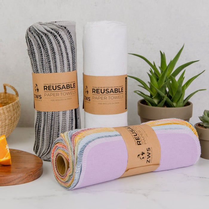 Reusable Paper Towels – Organic Cotton Flannel Towels | Washable, Plastic-Free & Kitchen Roll