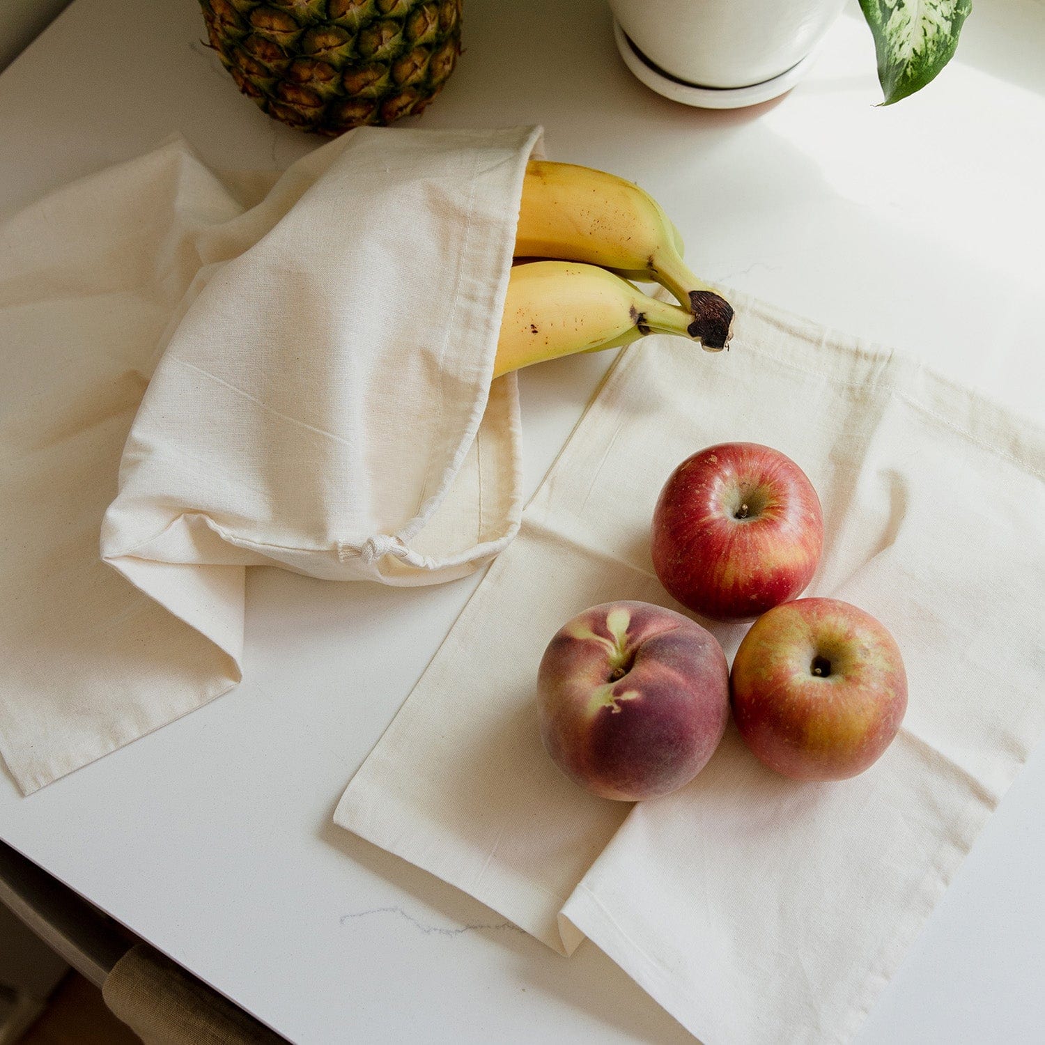 Muslin Produce Bag – Organic Cotton | Reusable, Washable &amp; Grocery Storage