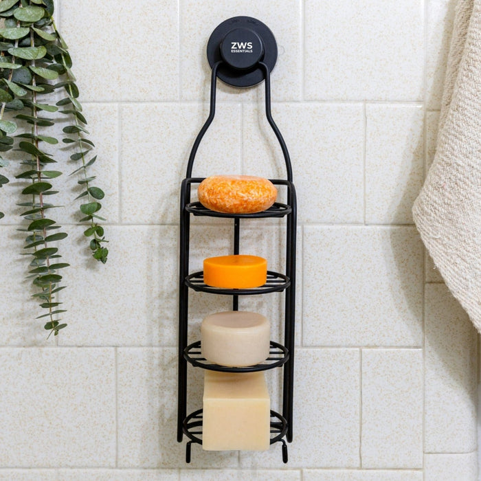 Shower Tower – Self-Draining 4-Tier Bar Soap Holder | Rust-Proof Stainless Steel Shower Organizer