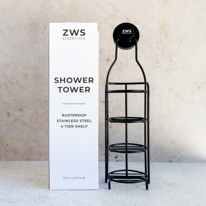 Shower Tower – Self-Draining 4-Tier Bar Soap Holder | Rust-Proof Stainless Steel Shower Organizer