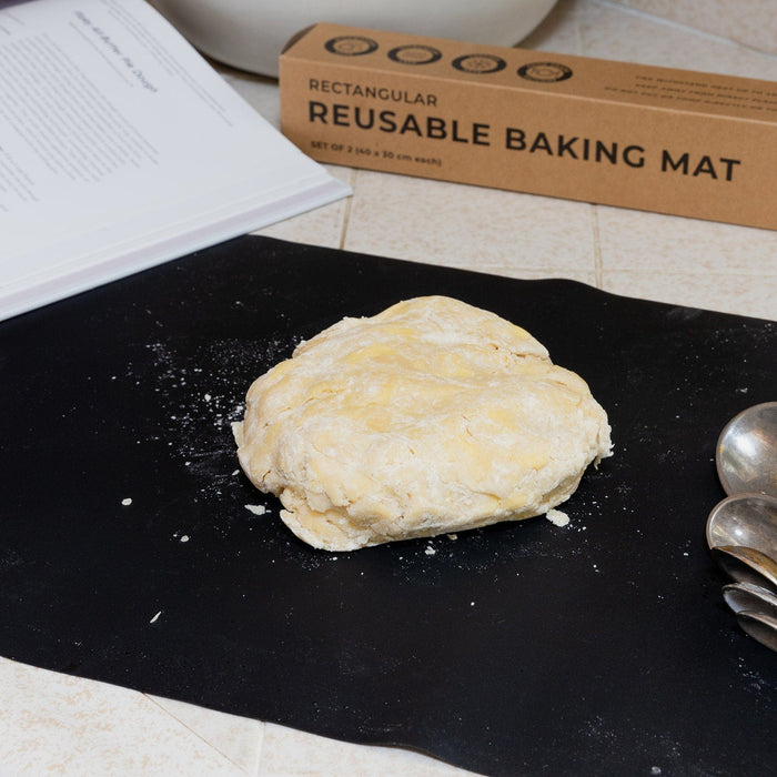 Silicone Baking Mat 2-Pack – Rectangle & Round | Reusable Non-Stick Baking Sheets for Zero Waste Cooking