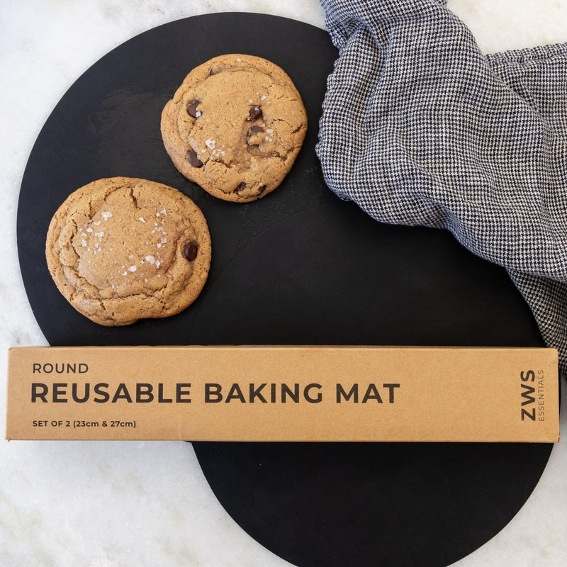 Silicone Baking Mat 2-Pack – Rectangle & Round | Reusable Non-Stick Baking Sheets for Zero Waste Cooking