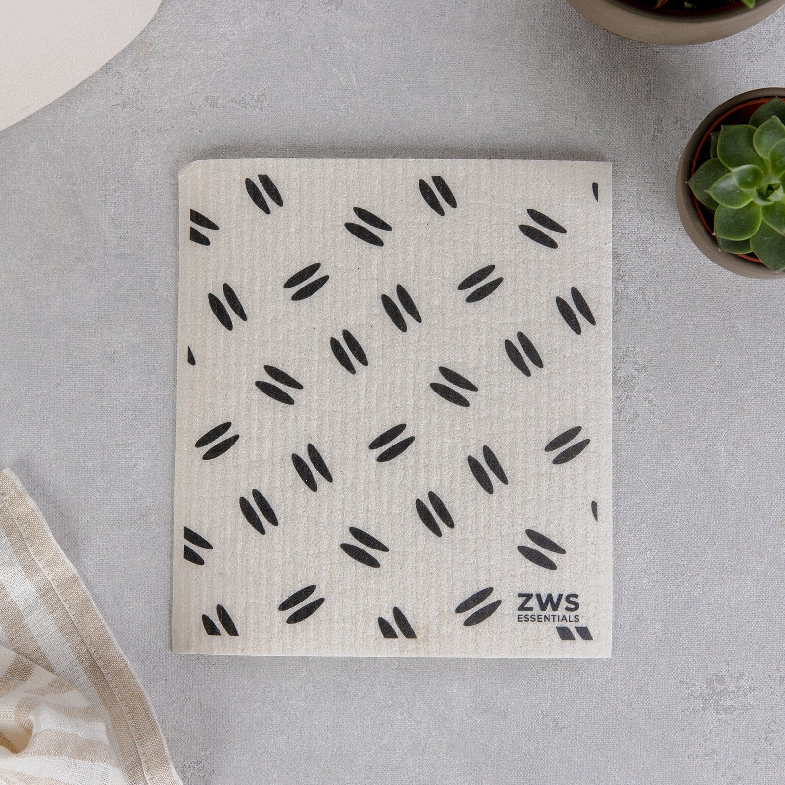 Swedish Dish Cloth – Cellulose Sponge Cloth Replaces 17 Rolls of Paper Towels | Compostable, Plastic-Free &amp; Reusable Kitchen Essential