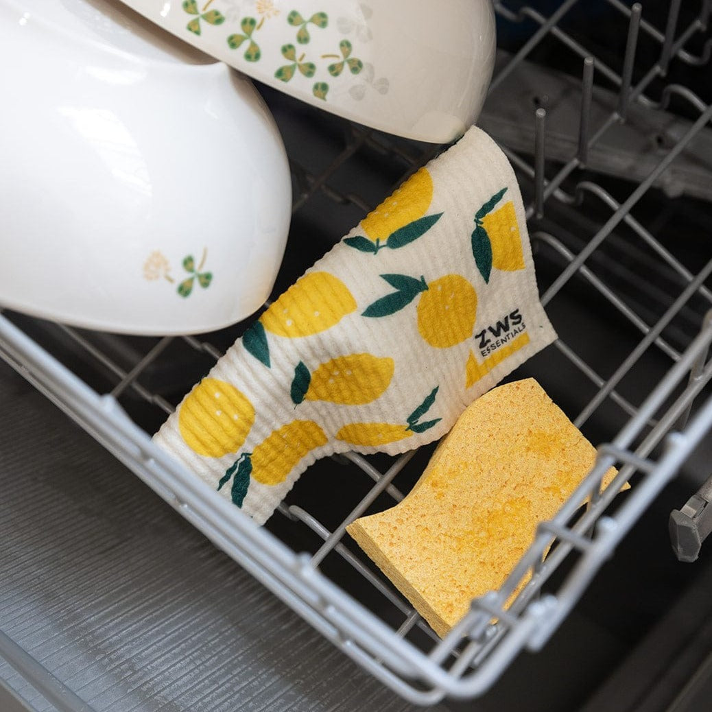 Swedish Dish Cloth – Cellulose Sponge Cloth Replaces 17 Rolls of Paper Towels | Compostable, Plastic-Free &amp; Reusable Kitchen Essential
