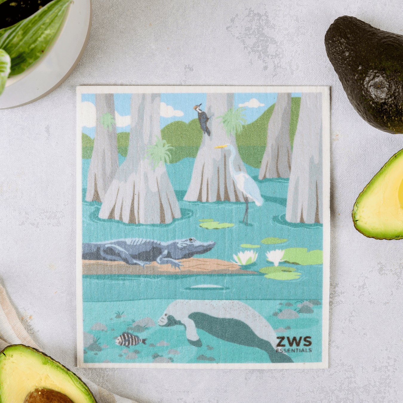 Swedish Dish Cloth – Cellulose Sponge Cloth Replaces 17 Rolls of Paper Towels | Compostable, Plastic-Free &amp; Reusable Kitchen Essential