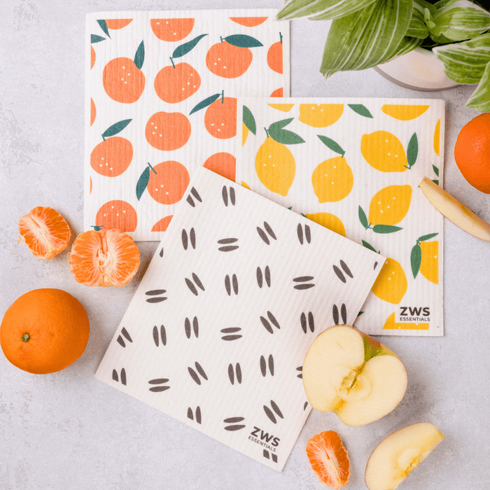 Swedish Dish Cloth – Cellulose Sponge Cloth Replaces 17 Rolls of Paper Towels | Compostable, Plastic-Free & Reusable Kitchen Essential