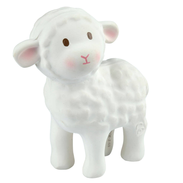 Lamb Organic Rubber Teether, Rattle & Bath Toy