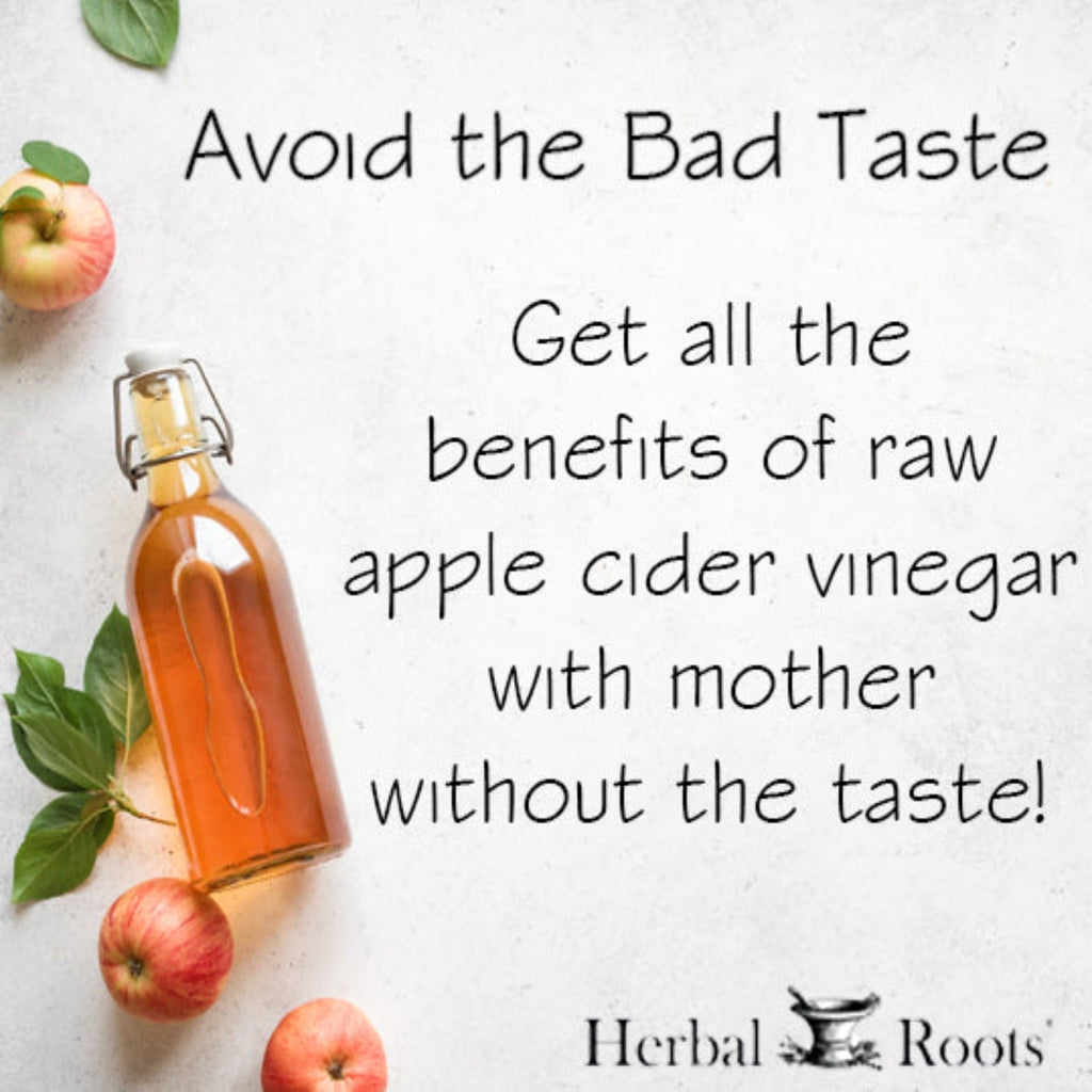 A bottle with ACV and some apples around it. The infographic says 