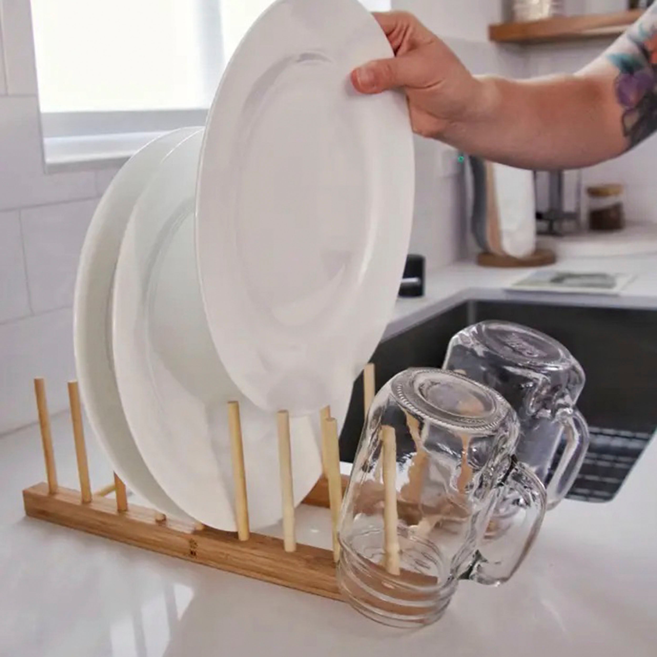Roll up Silicone & Stainless Steel Dish Drying Rack — EarthShopp