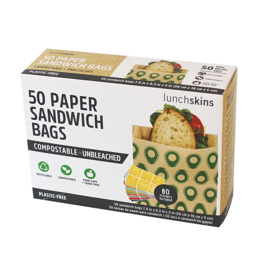  Unbleached Kraft Paper Sandwich Bags