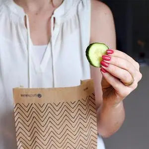 Compostable and Unbleached Kraft XL Paper Bags