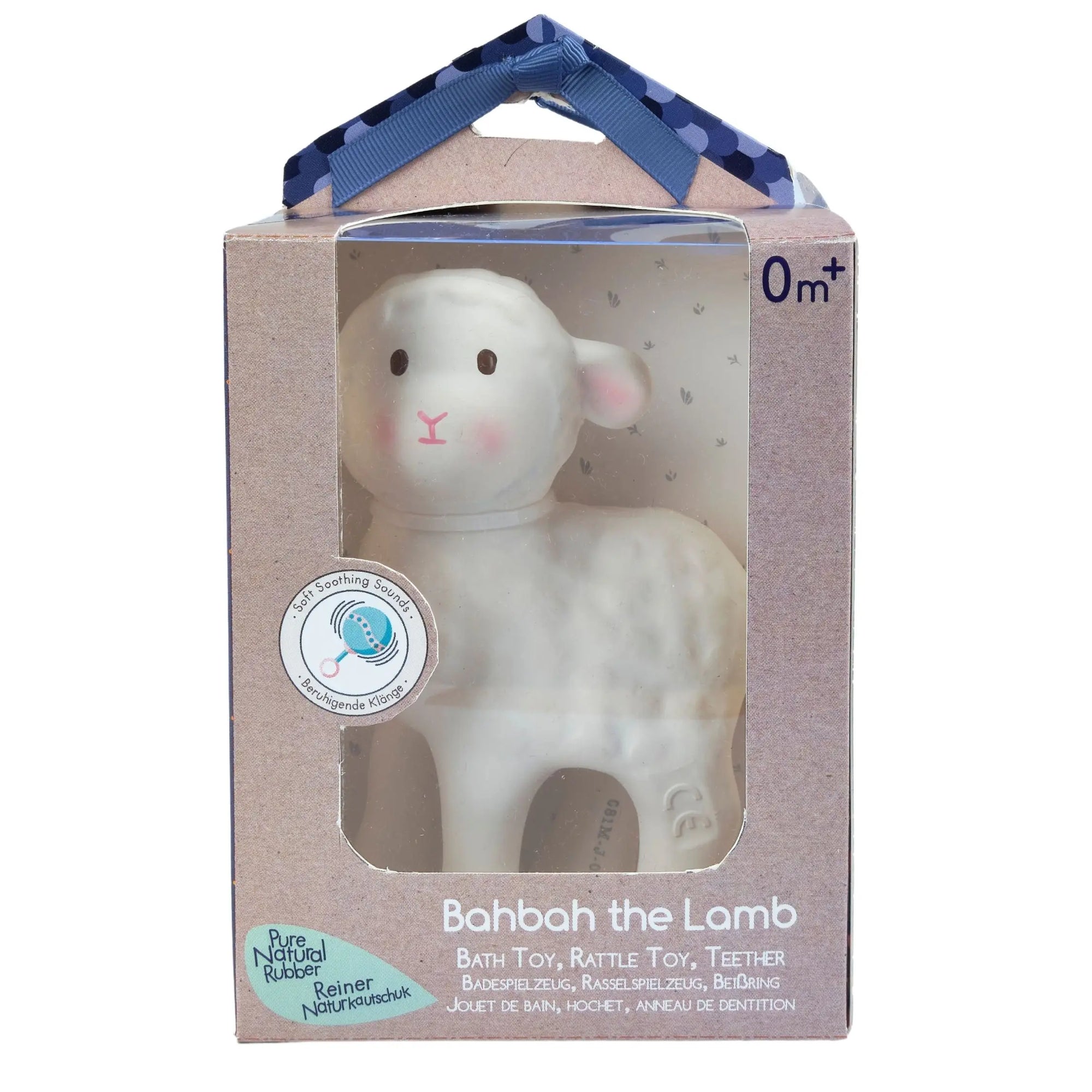 Organic Rubber Teether, Rattle & Bath Toy