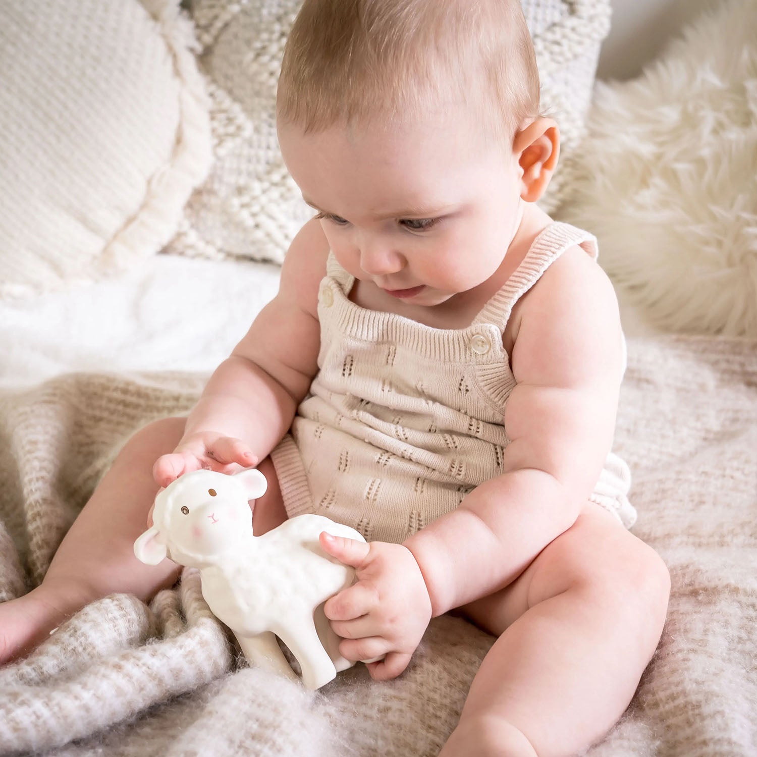 Baby Rubber Teether, Rattle & Bath Toy