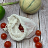 !00% Organic Produce Bag Mesh Cotton With Drawstring