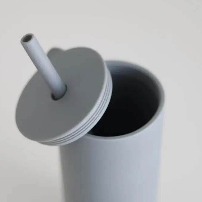 adult silicone cup with straw