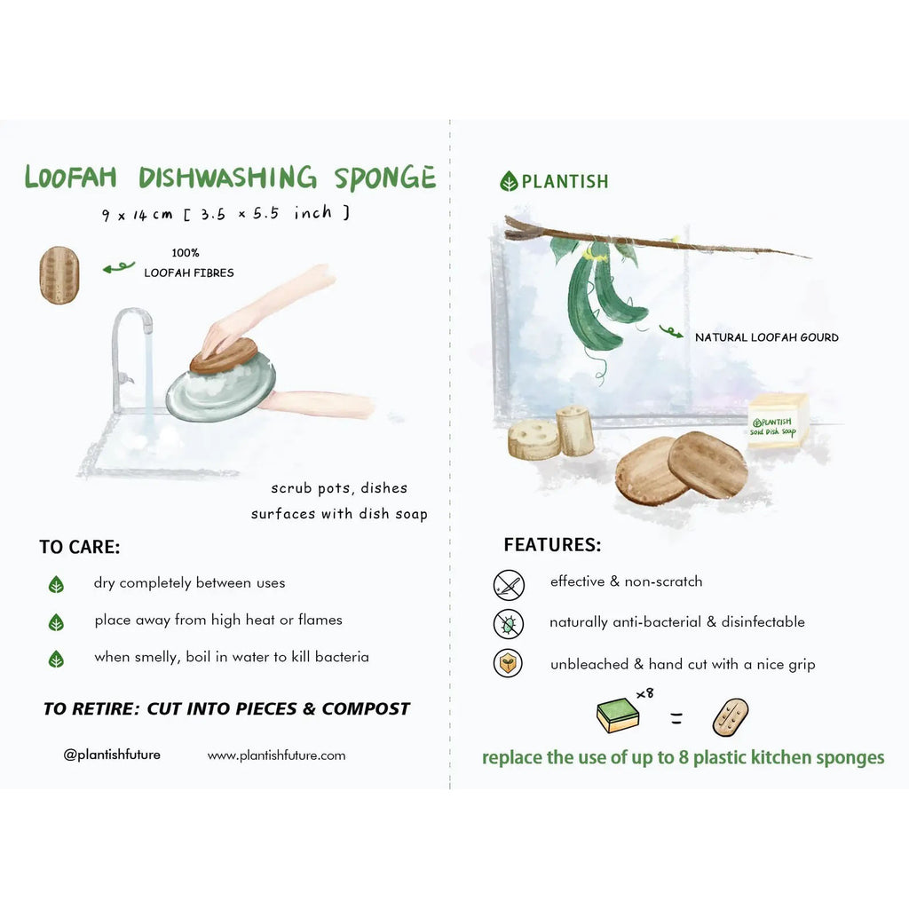 Loofah Dishwashing Sponge (100% compostable)
