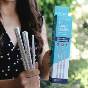 Long-Lasting Paper Straws, 50ct Box