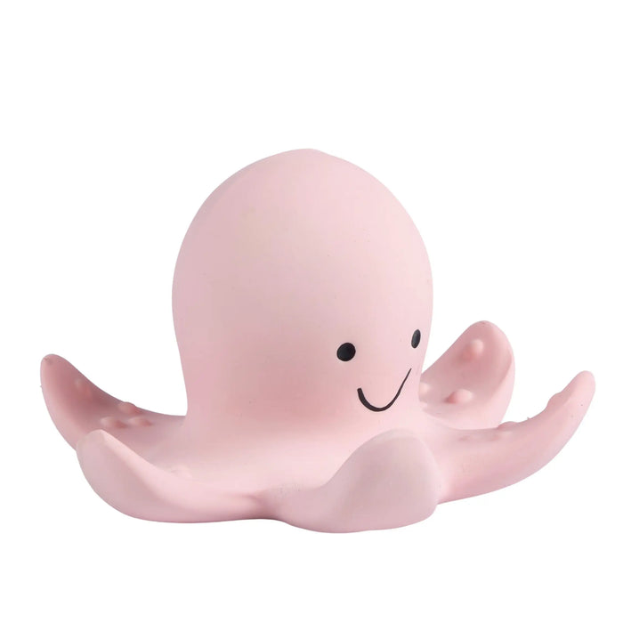 Octopus Natural Organic Rubber Teether, Rattle & Bath Toy 